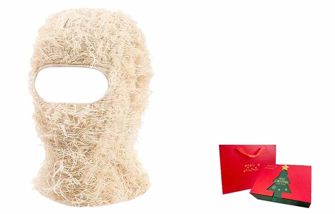 

Балаклава унисекс US8ACC Off-white monster + рождественский бокс, белый