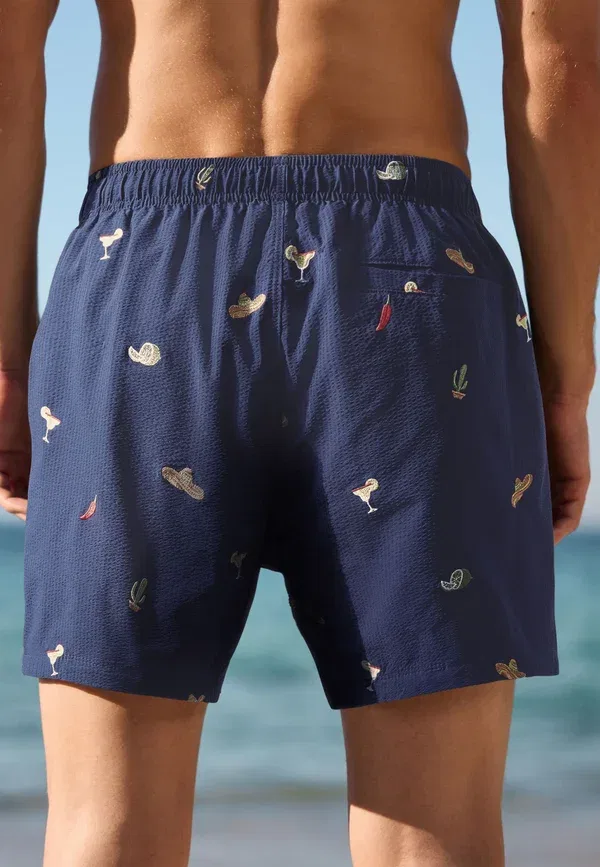 Плавки с вышивкой Regular fit - textured fiesta embroidered dq, Next, темно-синий — фото 2