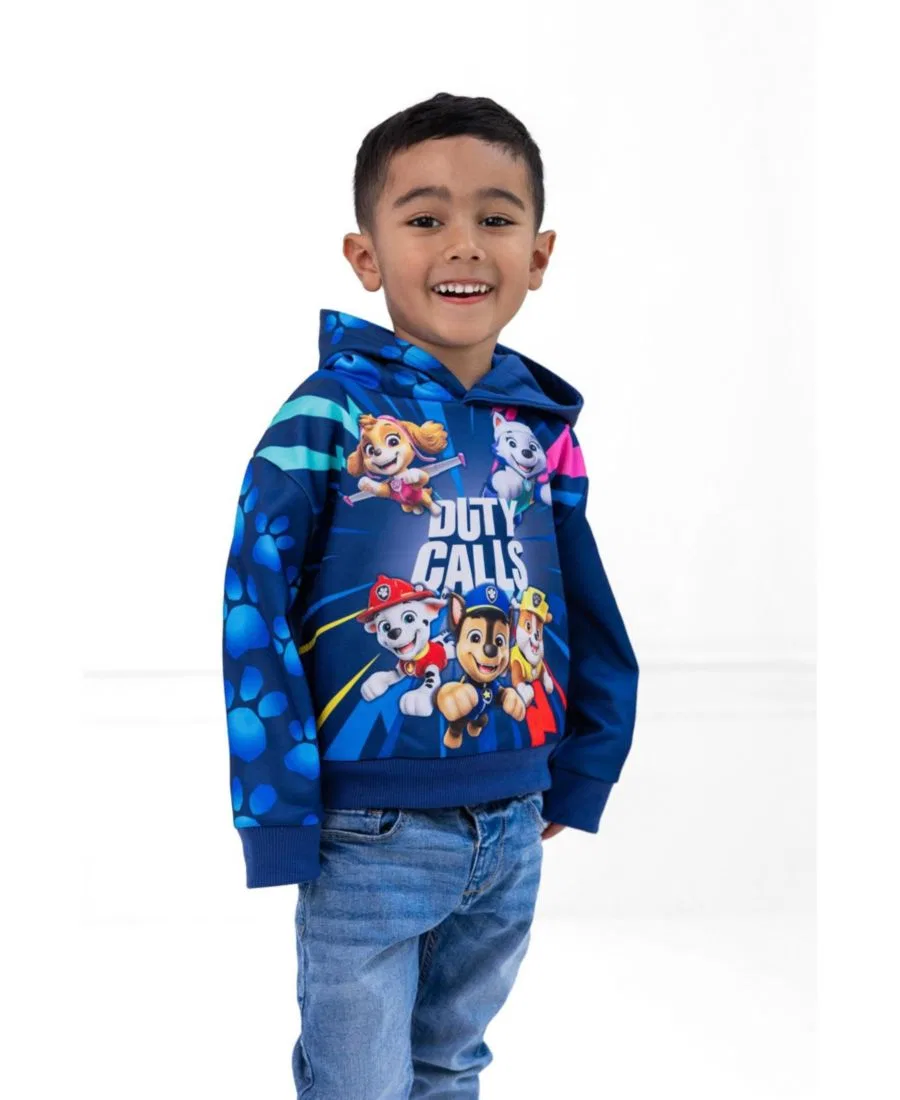 Детский худи из флиса с принтом Duty Calls Paw Patrol, Navy Multi — фото 2