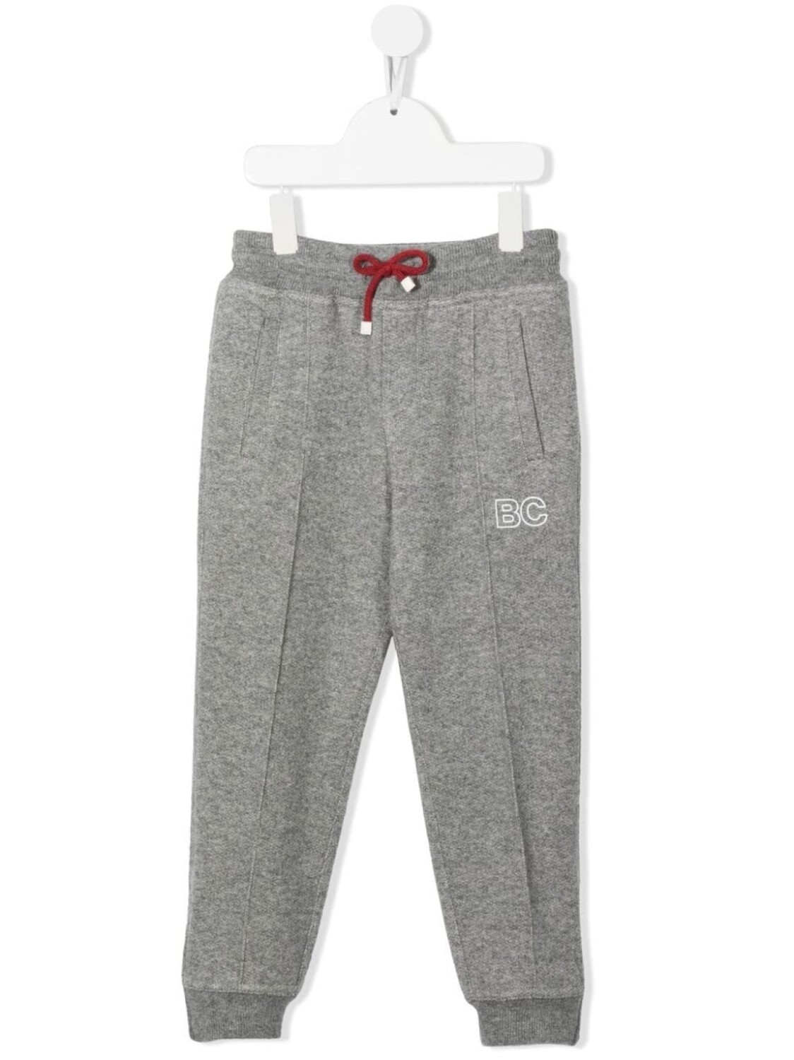 

Brunello Cucinelli Kids кашемировые брюки с логотипом, серый