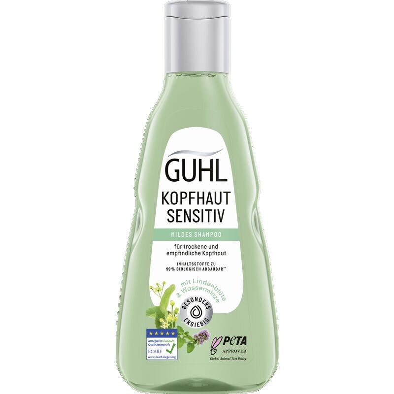 

Чувствительная кожа головы Мягкий шампунь Guhl, 250 ml