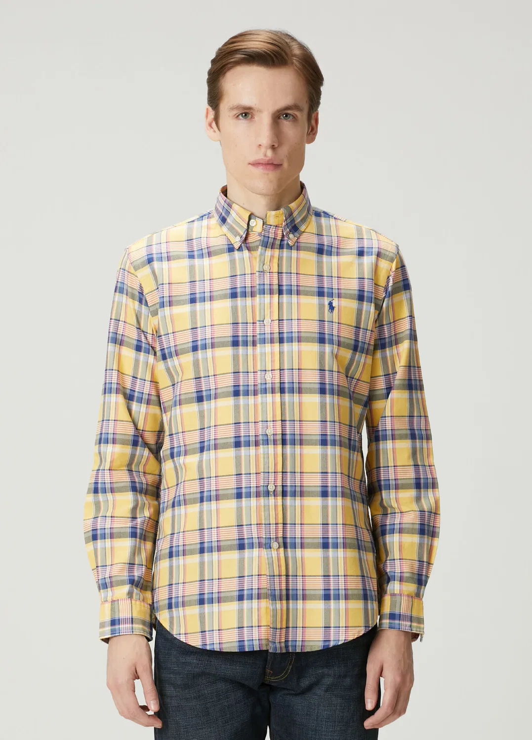 Рубашка с клетчатым узором Polo Ralph Lauren, желтый