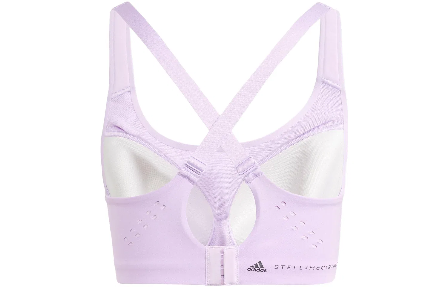 Женский спортивный бюстгальтер с V-образным вырезом TruePace Adidas, Pink Purple — фото 3