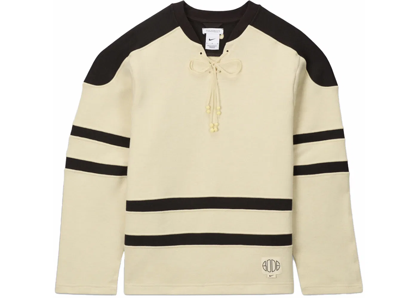 Унисекс-свитер с вязаным узором Nike x BODE Lacing Knit (Asia Sizing), Cream/Brown