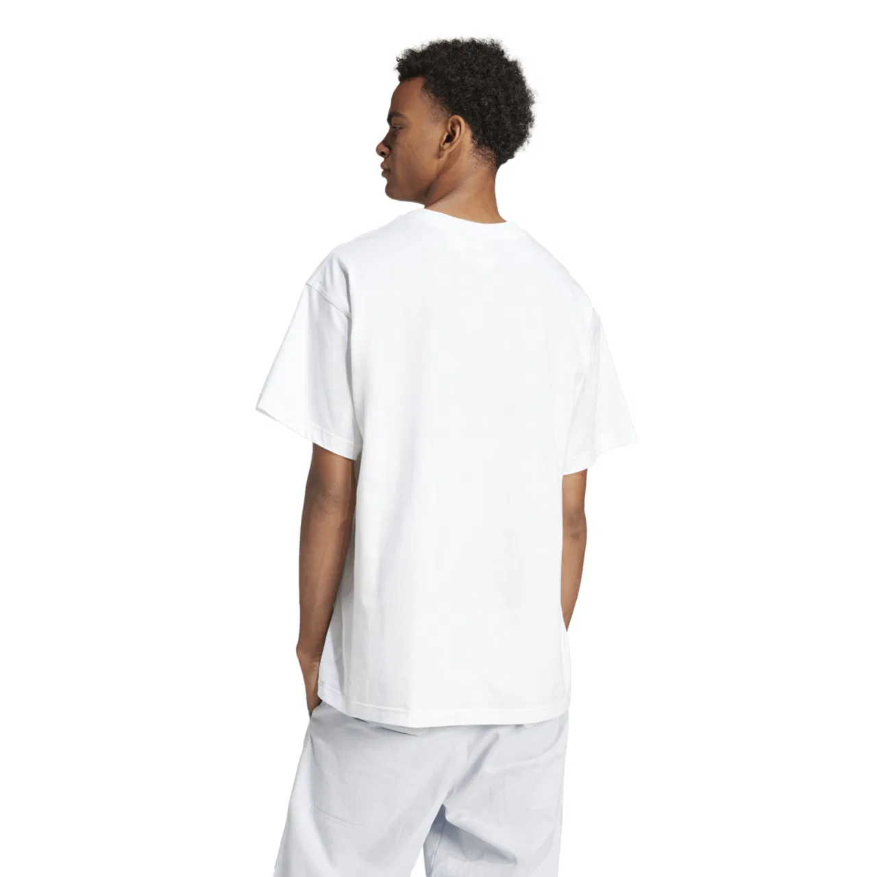 Футболка мужская Trefoil Essentials OS Adidas, белый/черный — фото 2
