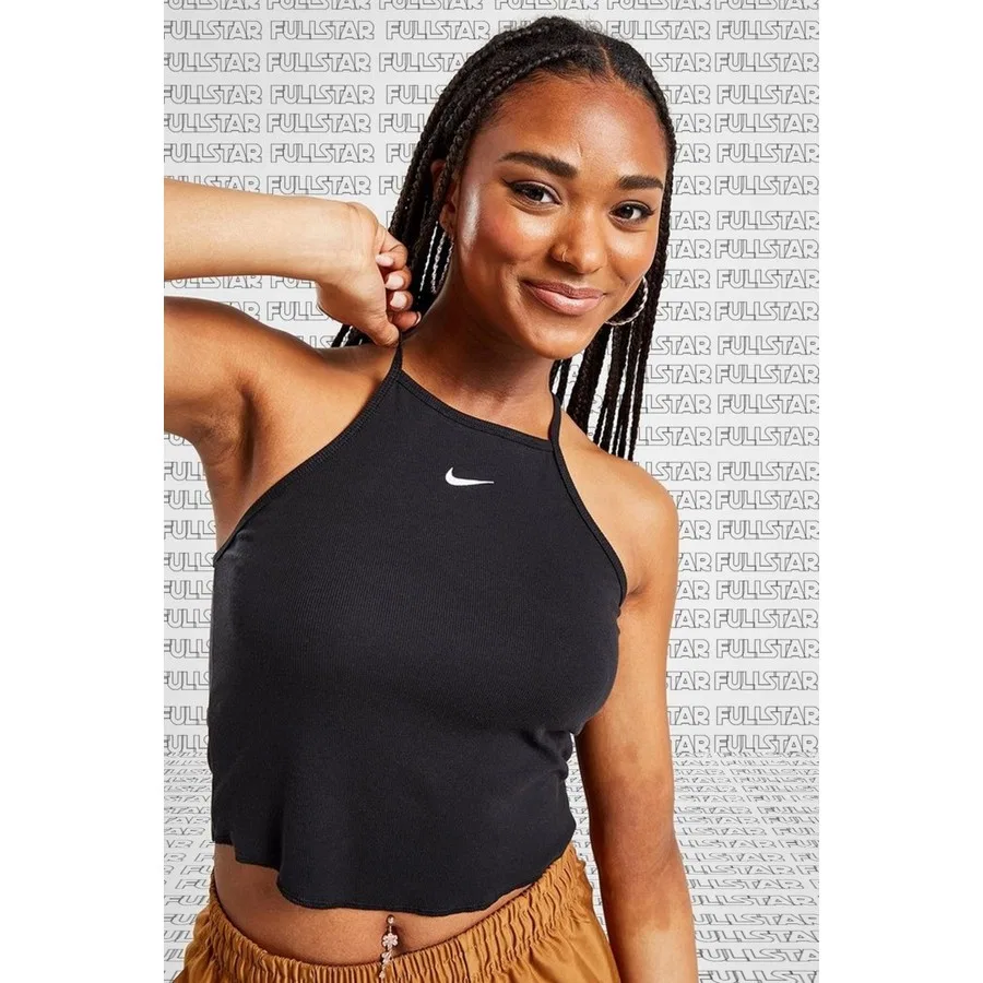 Женский топ-майка Nike Essential Cami Tight Fit Tank Top, Черный