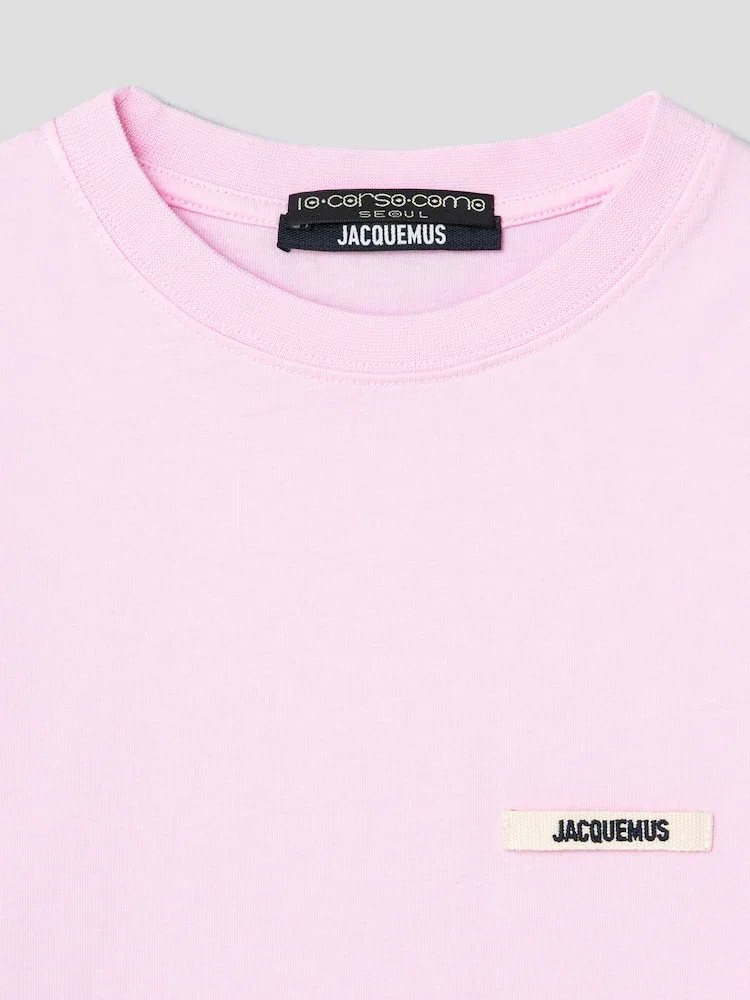 Футболка с логотипом Gros Grain JACQUEMUS, Pink — фото 3