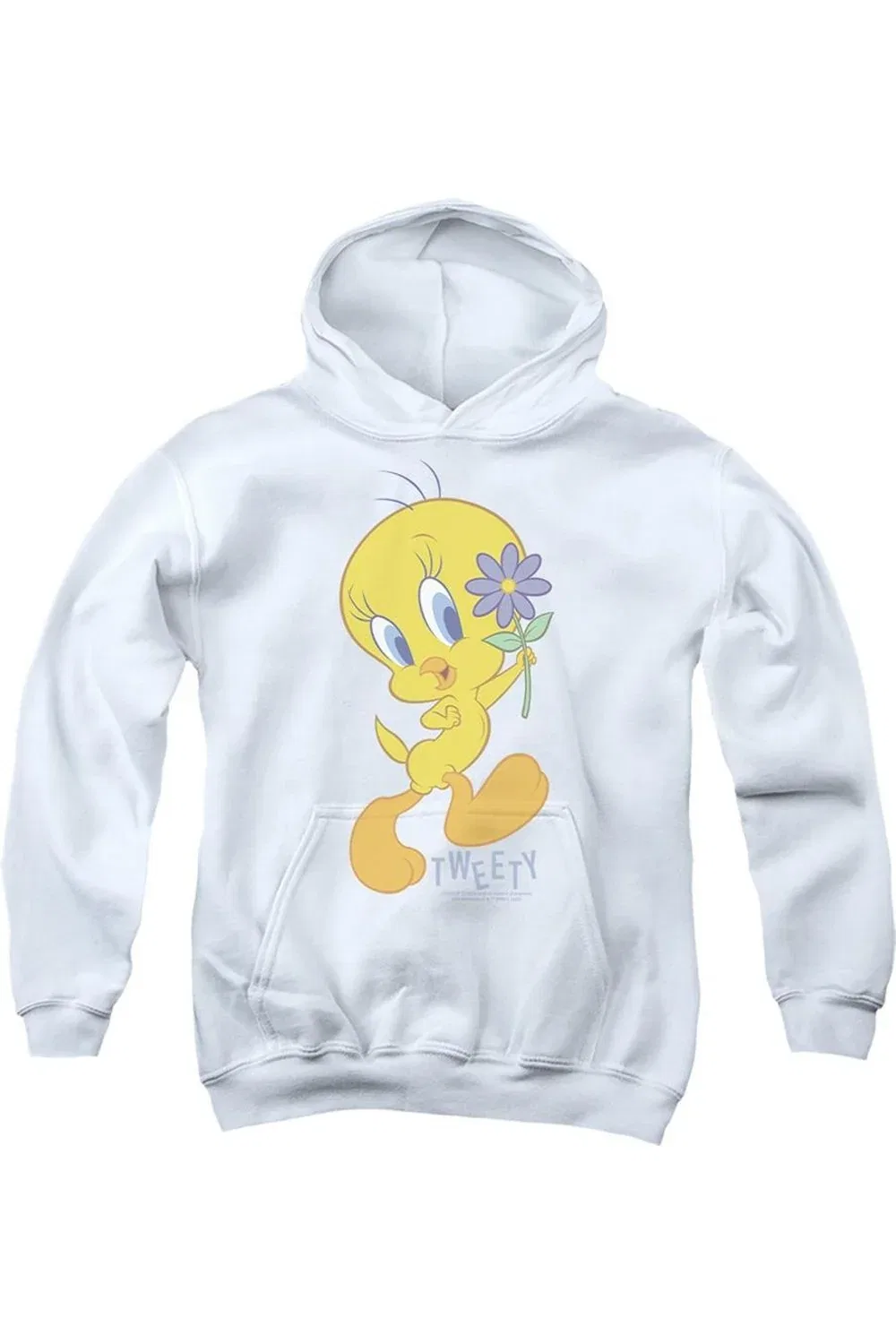 Детское худи с капюшоном Looney Tunes Tweety Flower Gildan, White