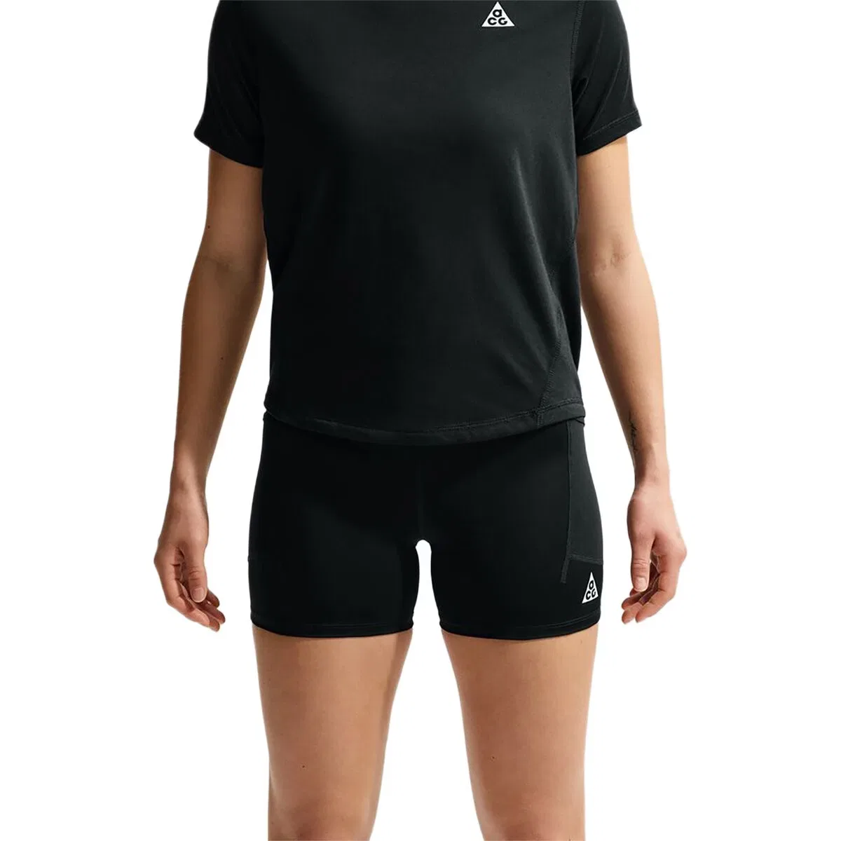 Женские шорты для бега облегающие Nike ACG Trail Dri-Fit HR 4in Tight Short, Black/Summit White