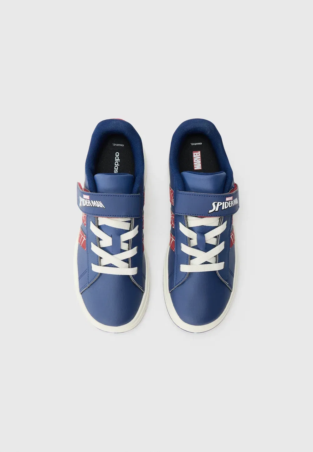 Кроссовки Grand Court Spider-Man унисекс для бега по улицам Adidas Performance, Dark Blue/Active Maroon/Off-White — фото 4