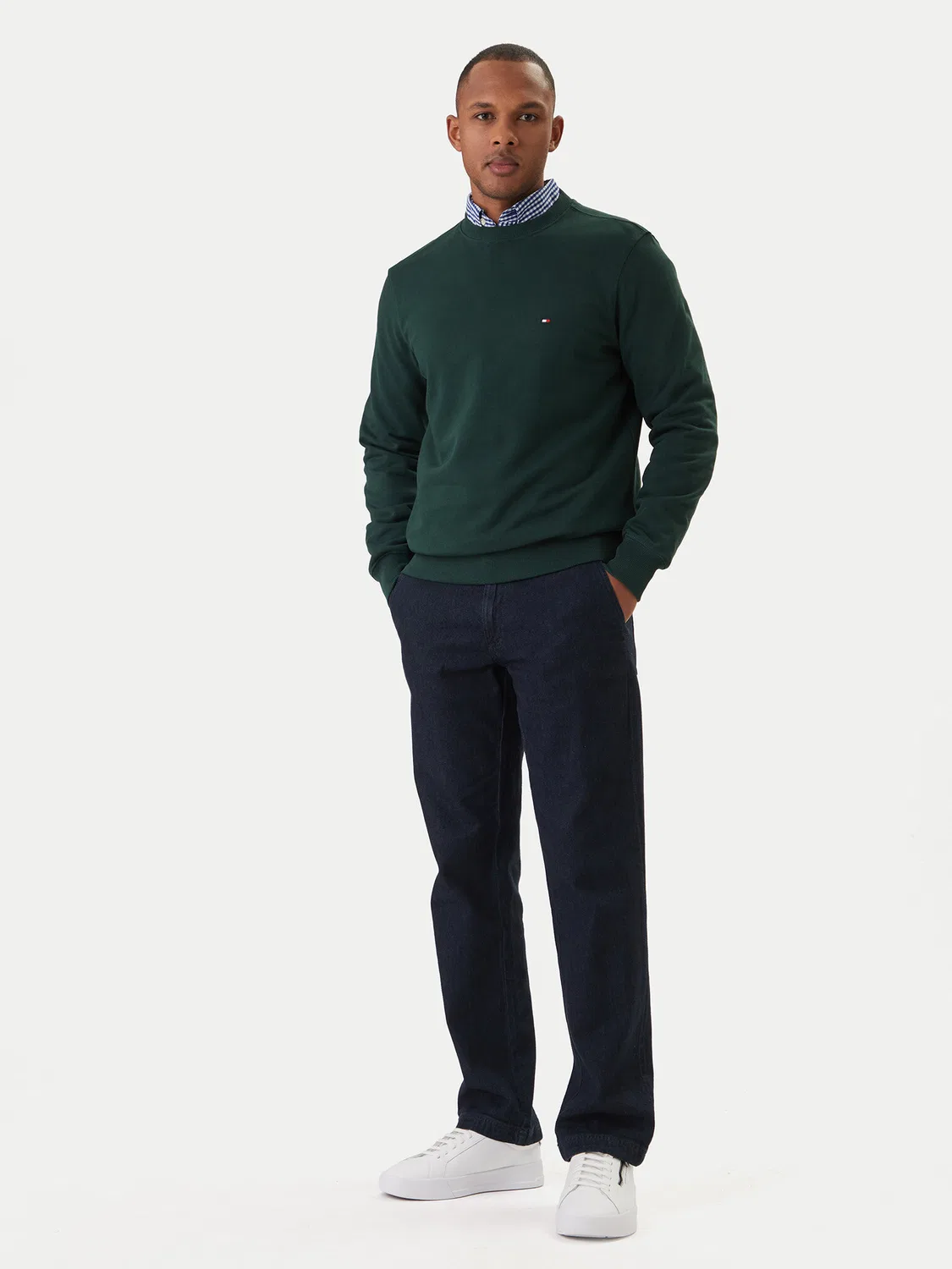 Мужская толстовка стандартного кроя Essential Tommy Hilfiger, зеленый — фото 2