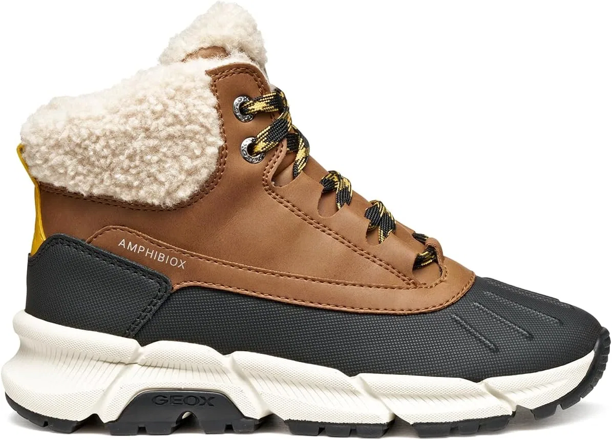Детские ботинки для мальчиков J Flexyper Plus Boy Geox, Brown Yellow