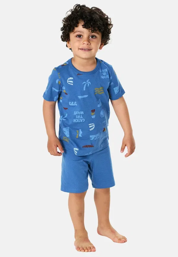 Комплект пижамный с принтом Set - pyjama set Schiesser, indigo, индиго — фото 2