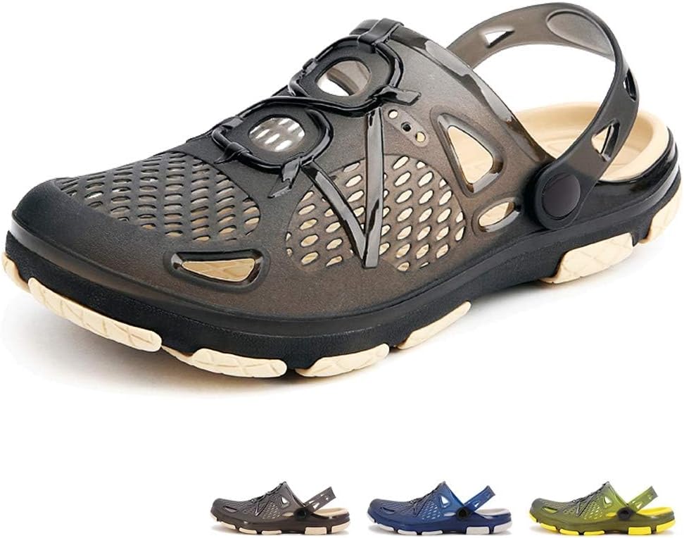 

Мужские сабо Beister, нескользящие водные туфли с регулируемым ремешком, легкие слипоны, мюли для сада, кухни, улицы, пляжа, двора, бассейна, душа, летние сандалии, тапочки, черный/бежевый