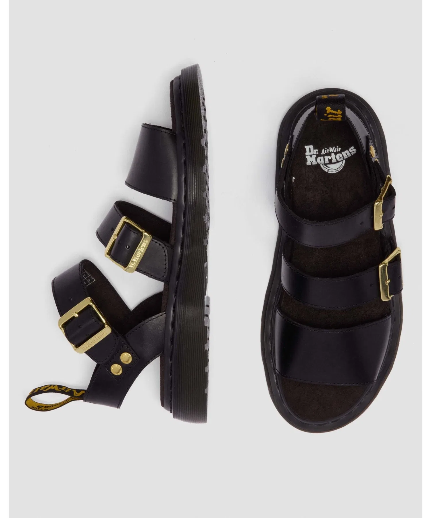 Мужские сандалии Dr. Martens GRYPHON с ремешками чёрные — фото 2