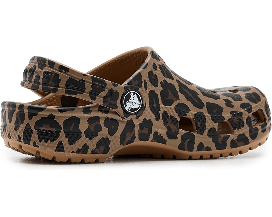 Детские кроксы Crocs Classic с принтами и графикой Crocs Kids, Sepia/Leopard — фото 3