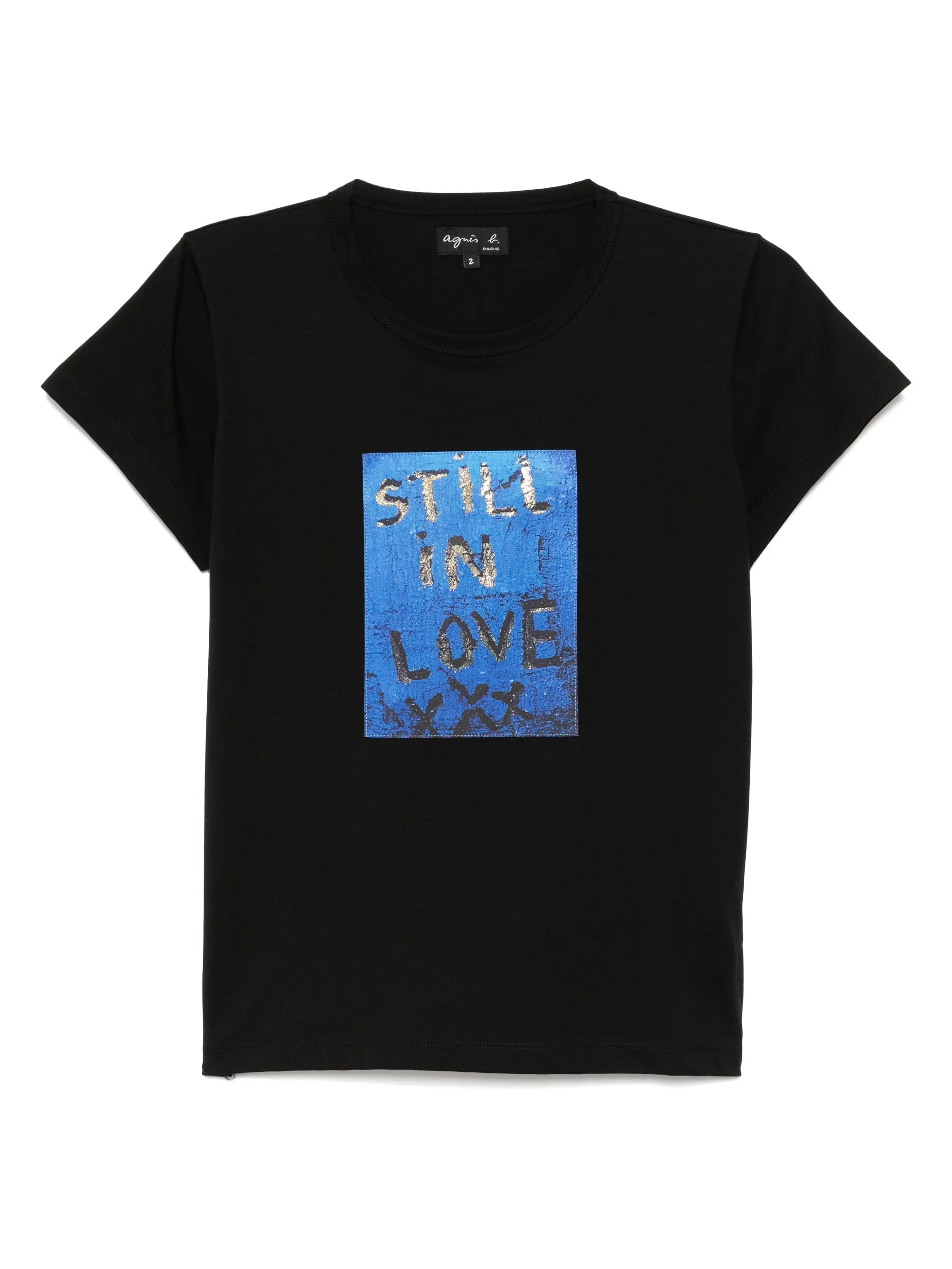 

Футболка с графичным принтом Agnès B., черный