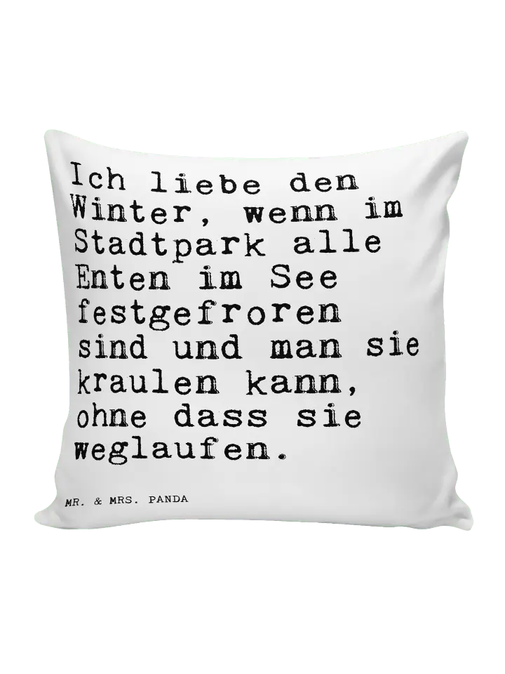 

Подушка Mr & Mrs Panda 40x40 Ich liebe den Winter, белый