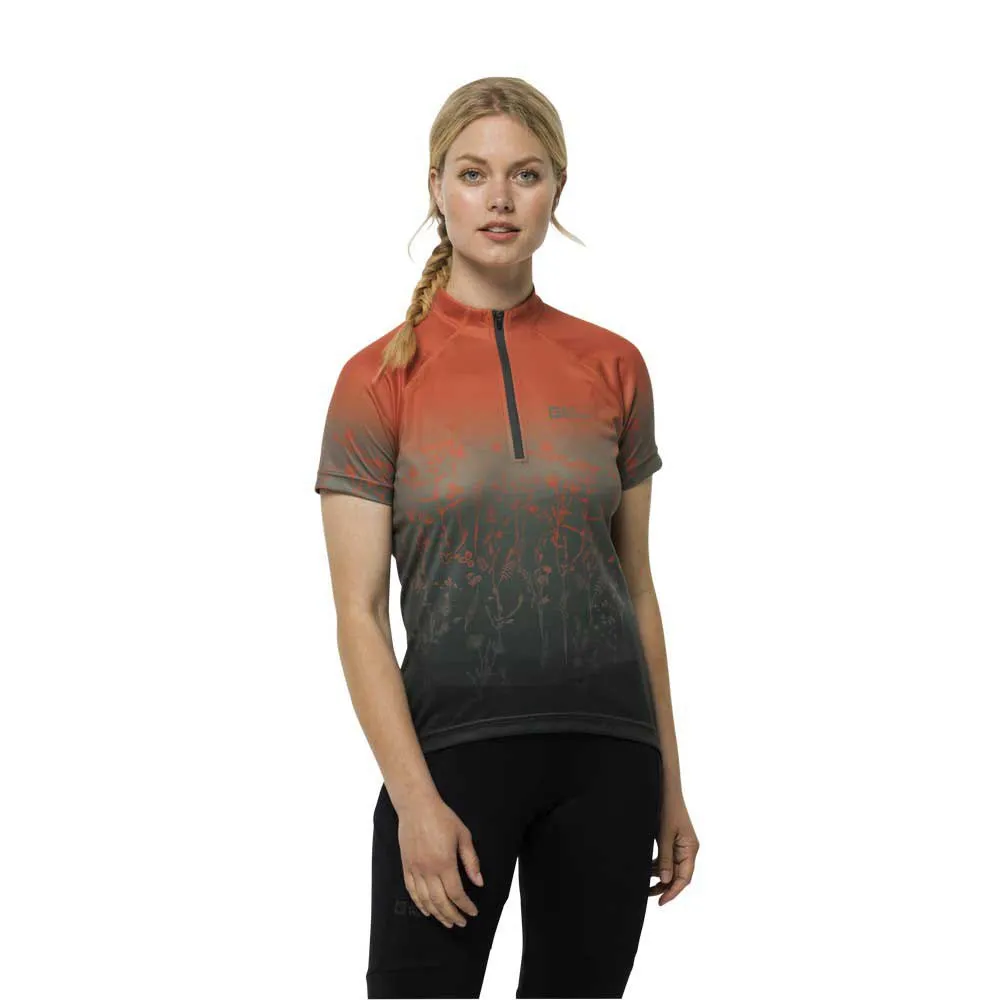 

Футболка Jack Wolfskin Morobbia Half Zip Print, серый