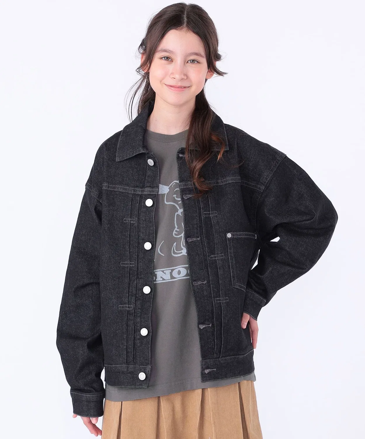 Джинсовая куртка SHIPS KIDS vintage-like деним, 140-160 см, чёрный