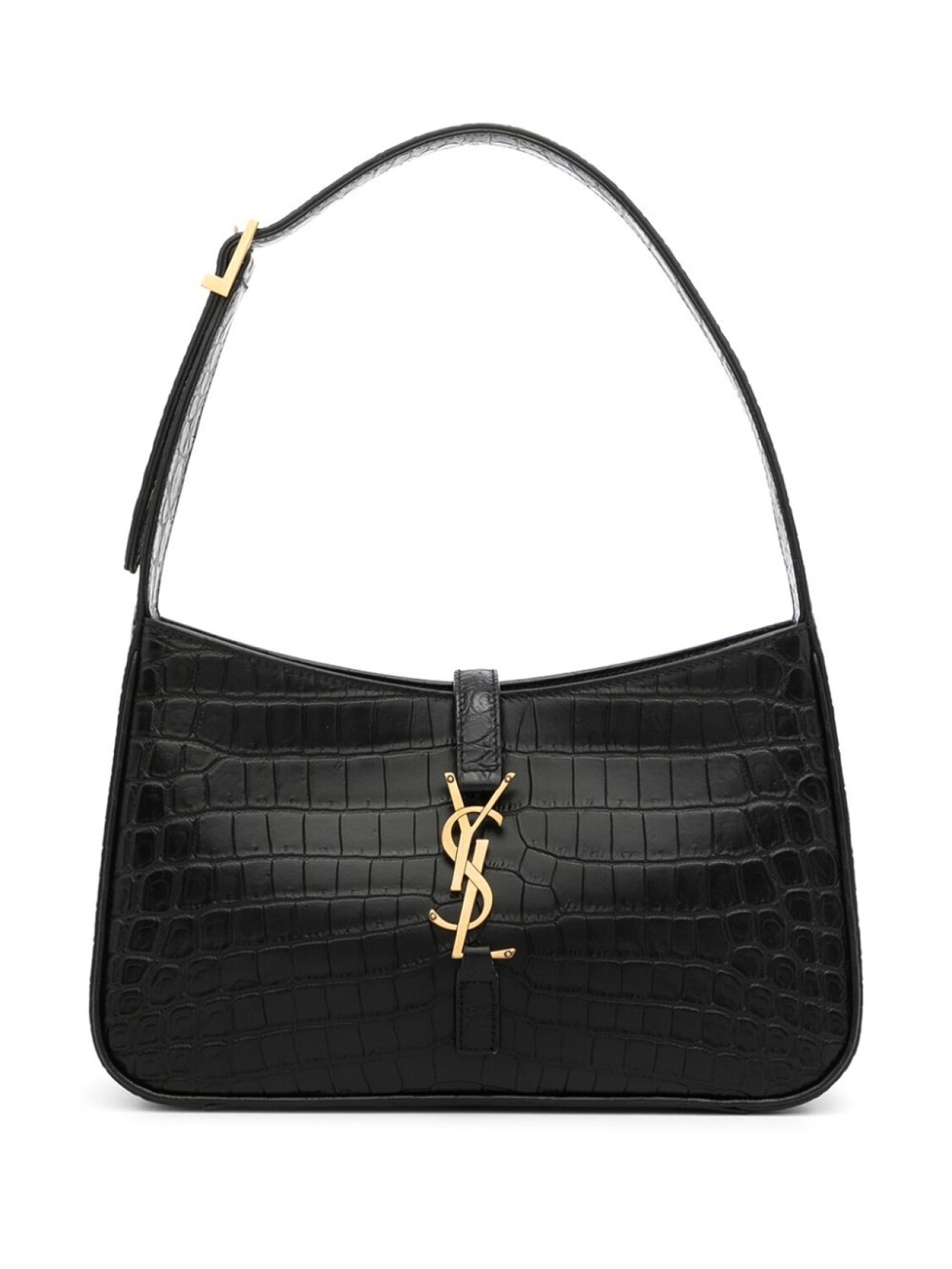 

Сумка на плечо Saint Laurent 5A7 с тиснением под кожу крокодила, черный