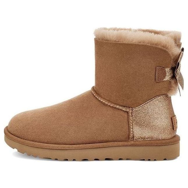 Ботинки зимние UGG WMNS Mini Bailey Bow Glitz, коричневый
