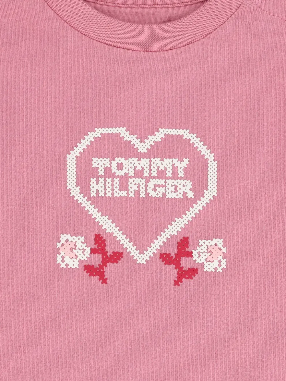 Вышитая блузка с длинными рукавами Tommy Hilfiger Junior, розовый — фото 3