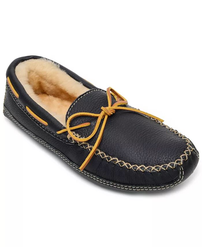 

Мужские тапочки из овчины и лося Minnetonka, черный