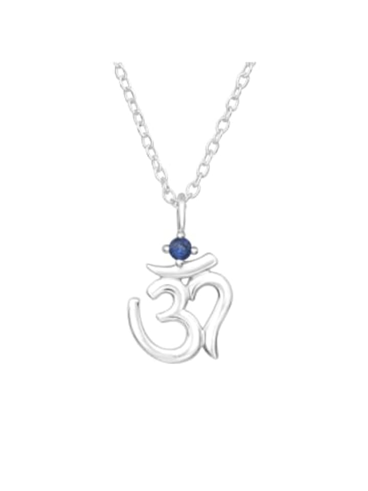 

Alexander York Колье с подвеской в виде символа Ом из йоги, комплект из двух частей, серебро