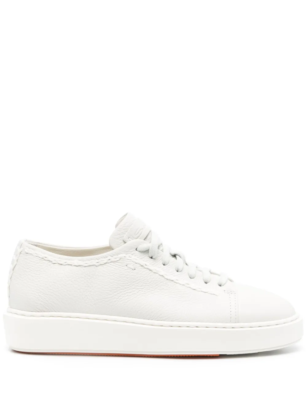 Кожаные кроссовки Santoni, серый