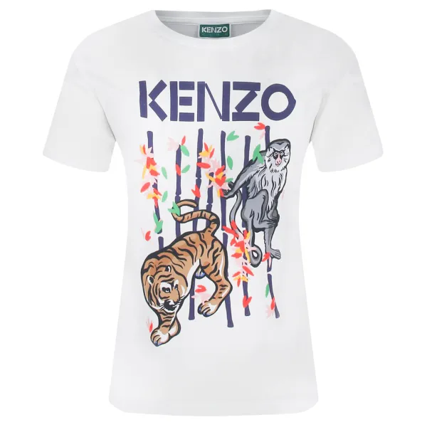 

Футболка стандартного кроя Kenzo Kids, белый