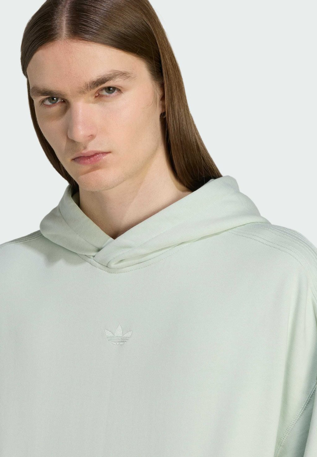 Толстовка с капюшоном Felpa Adidas Originals, зеленый — фото 3
