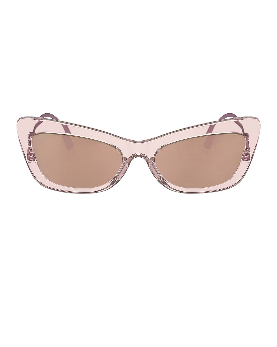 

Солнцезащитные очки «кошачий глаз» Dolce & Gabbana, цвет Transparent Pink
