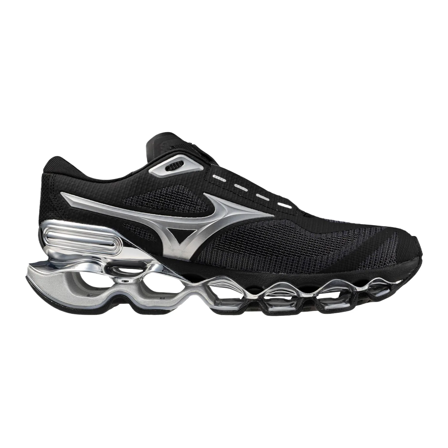 Wave Prophecy 15 Cushioning Abrasion Resistant Breathable Rebound низкие кроссовки для бега Unisex Mizuno, черный/starry серебро — фото 3