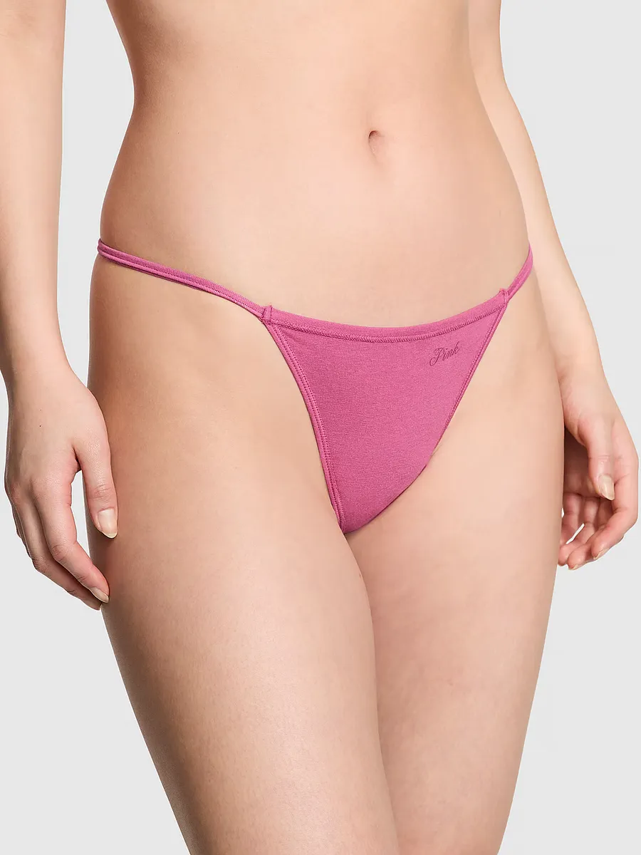 

Хлопковые трусики с V-образным стрингом Pink, лиловый