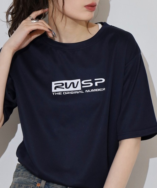 

Футболка с коротким рукавом, логотипом, из сетчатой ткани Dry Mesh FUNALIVE, темно-синий