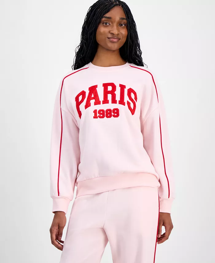 

Толстовка с нашивками Paris Chenille от Juniors Rebellious One, розовый