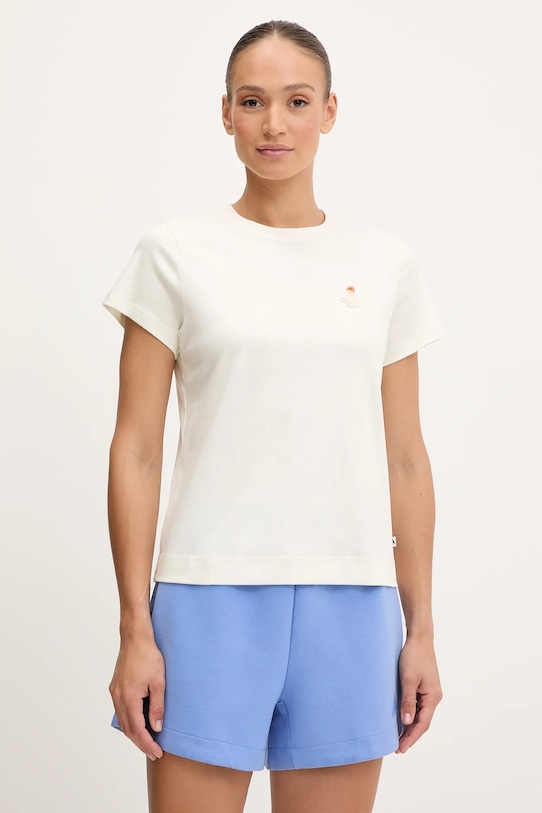 

Хлопковая футболка Cat Adidas, бежевый