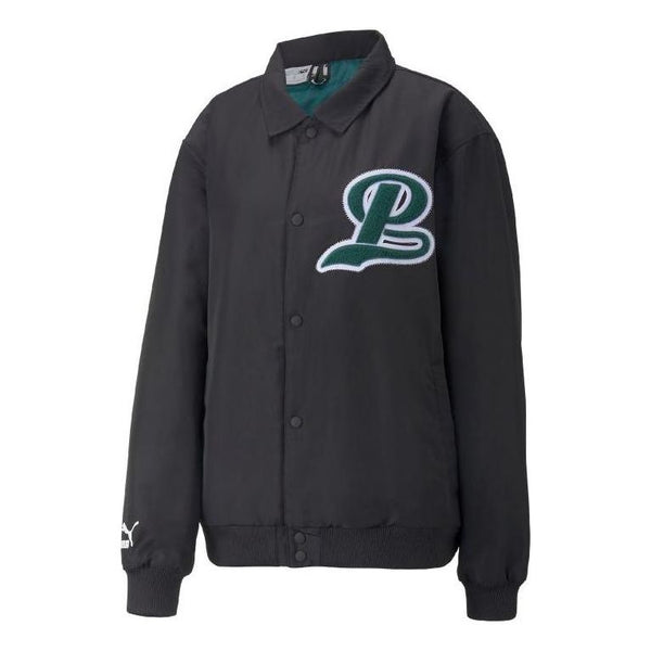 

Куртка team bomber button down jacket 'black' Puma, черный