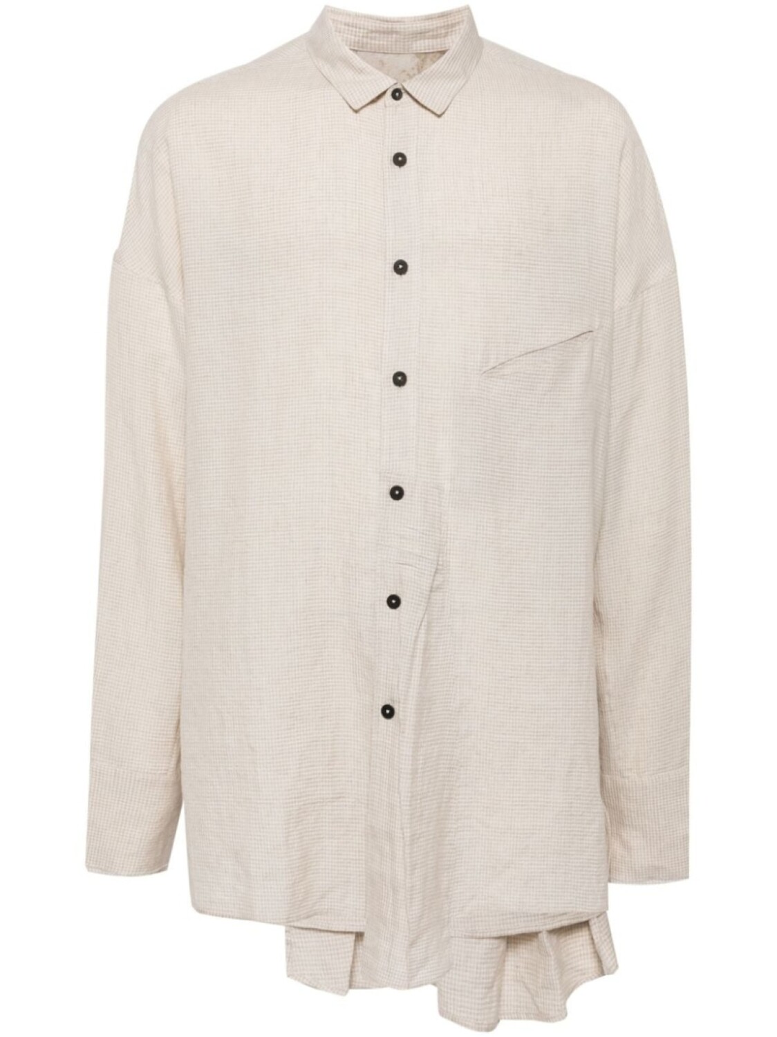 

Ziggy Chen клетчатая рубашка с длинными рукавами, коричневый