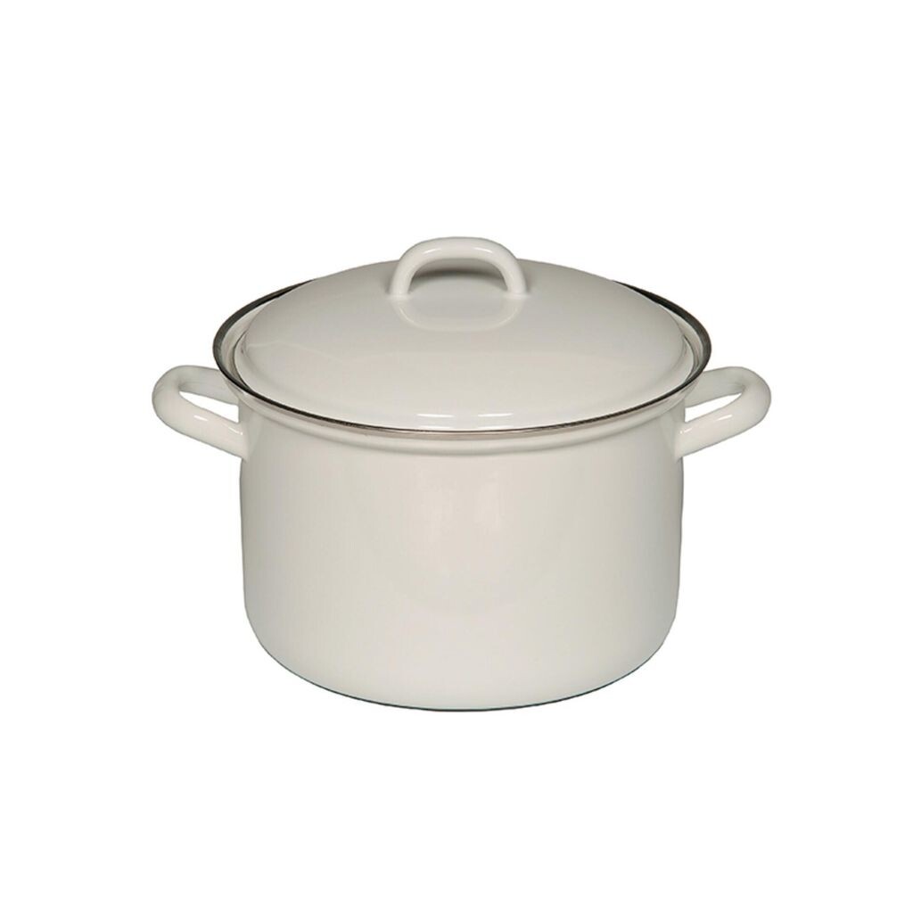 

Кастрюля для мяса Riess Classic с крышкой Ø16см эмаль белая