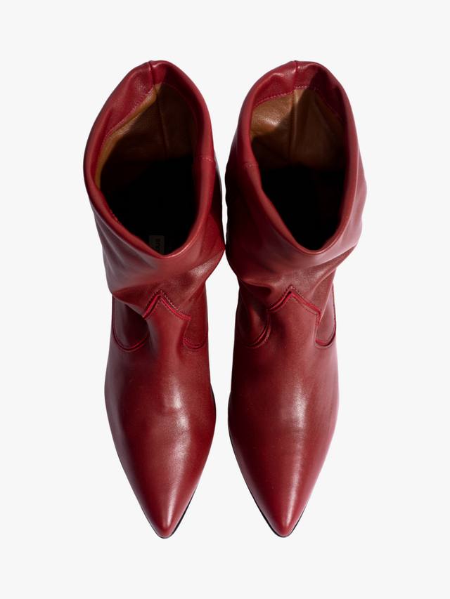 Hicha 40 кожаные шелковистые ботинки до щиколотки Anonymous Copenhagen, Red — фото 4