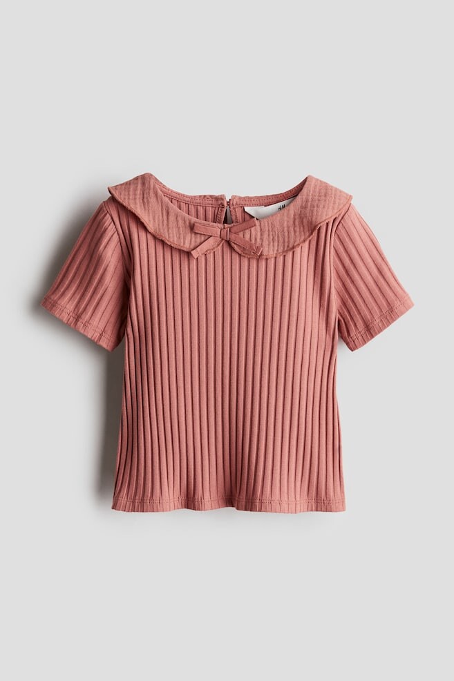 

Топ с воротником в рубчик H&M, красный