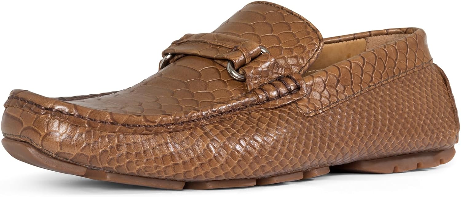 

Мужские слипоны Donald Pliner Donnie Driver - классические туфли-лоферы для мужчин, стелька с эффектом памяти, мужские обувь, удобные нарядные туфли Donald J Pliner, Saddle - Snake Print