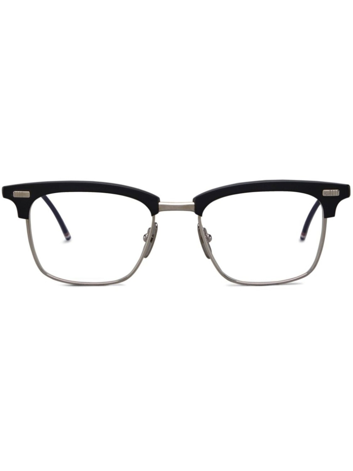 

Thom Browne Eyewear солнцезащитные очки TB711 в прямоугольной оправе, черный