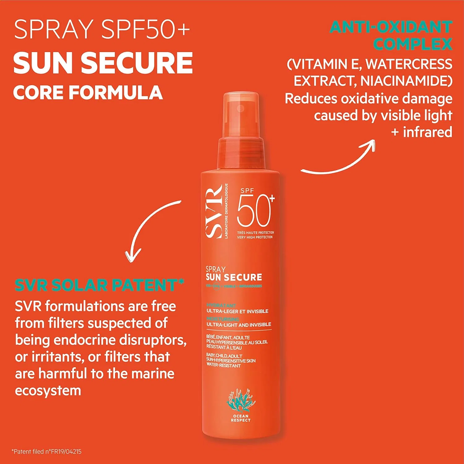 Ультралегкий невидимый спрей для защиты от солнца SPF50+ от SVR Sun Secure Svr — фото 3
