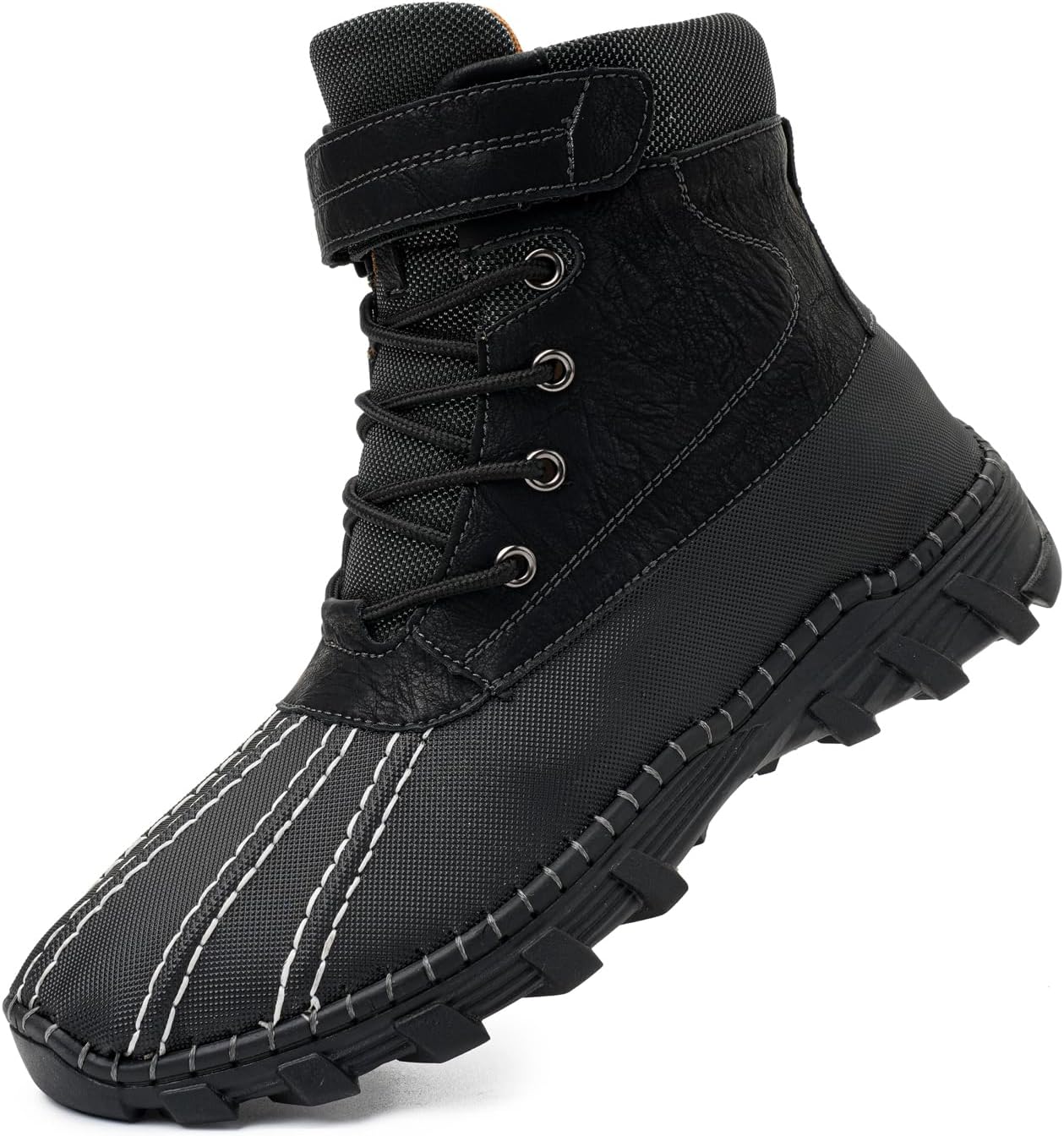 

Мужские водонепроницаемые высокие туристические ботинки Tsuukuie, верх из микрофибры и кожи, стелька с эффектом памяти, противоскользящая резиновая подошва, доступны с сетчатой или плюшевой подкладкой, черный