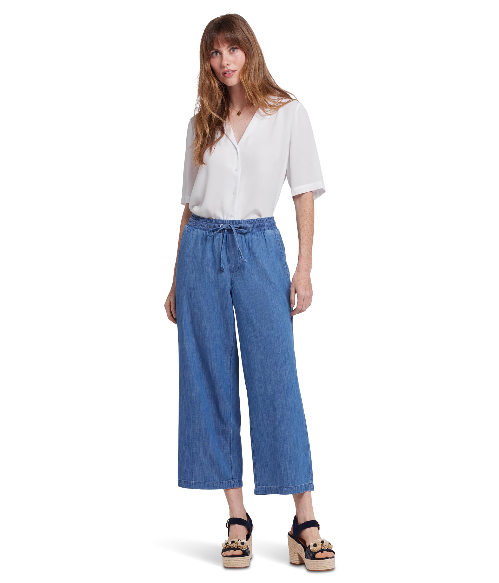 

Брюки NYDJ Petite Jayne Pull-On Wide Leg Ankle Pants, Everly