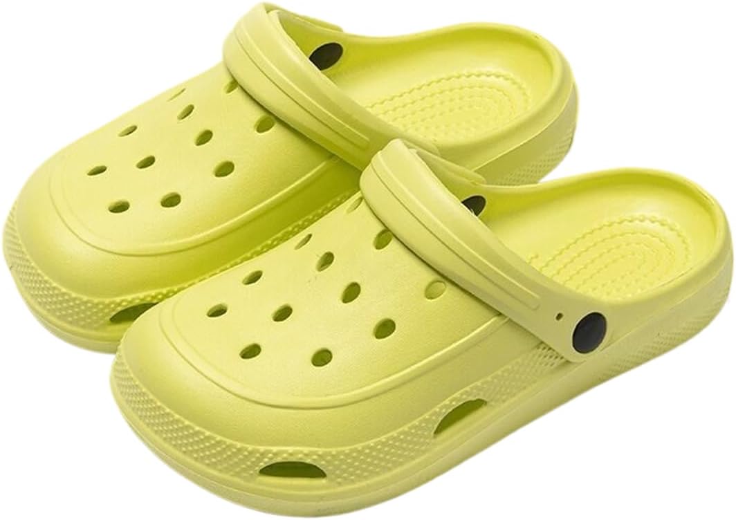 

Сабо DANNLING для женщин и мужчин, уличная обувь без застежки, унисекс, домашние тапочки, противоскользящие, с защитой от запаха, для сада и пляжа, желтый