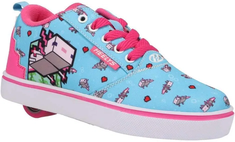Мужские роликовые кроссовки Heelys Pro 20 Minecraft на колесах, Aqua Pink Black — фото 2